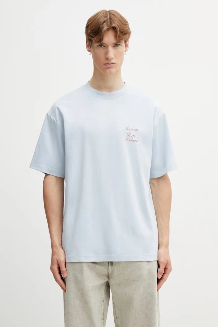 Drôle de Monsieur erkek pamuklu Le T-Shirt Slogan Calligraphy