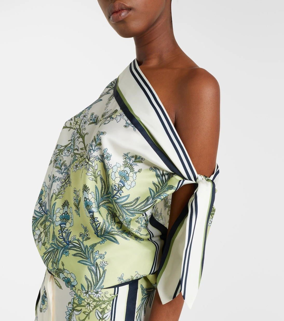 Veronica Beard - Tari floral one-shoulder twill top