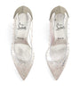 Christian Louboutin Silver Degrastrass Embellished PVC-Leather Pumps 85