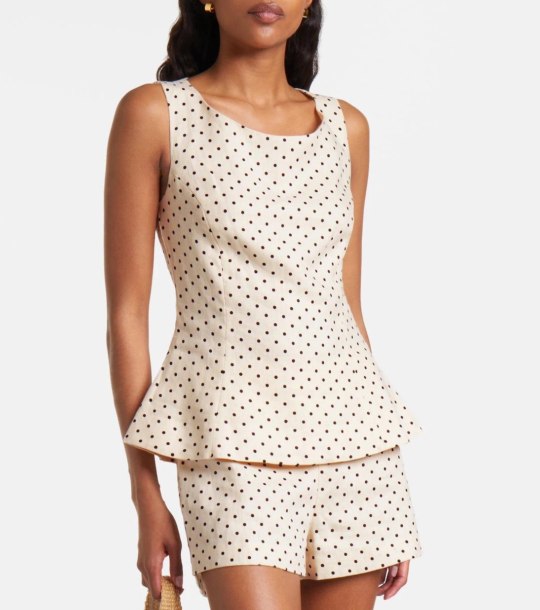 Faithfull - Iria polka-dot linen top