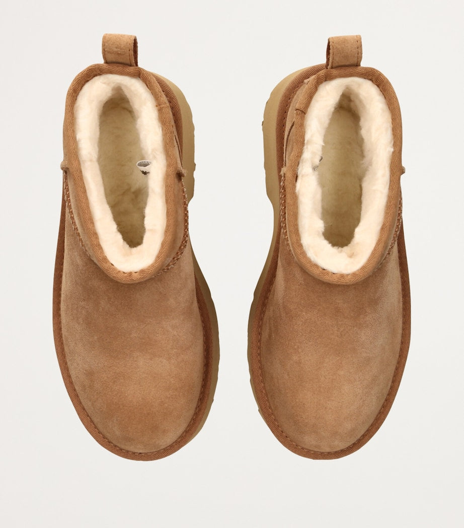 UGG Beige Suede Classic Ultra Mini New Heights Boots 70