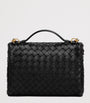 Bottega Veneta Black Small Leather Soft Vanity Case Top-Handle Bag