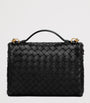 Bottega Veneta Black Small Leather Soft Vanity Case Top-Handle Bag