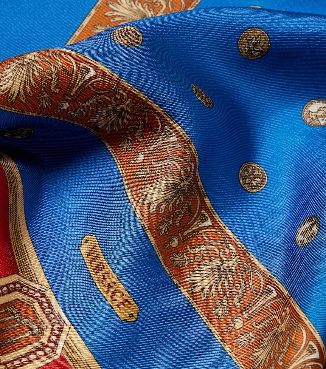 Versace - Baskılı ipek dimi fular