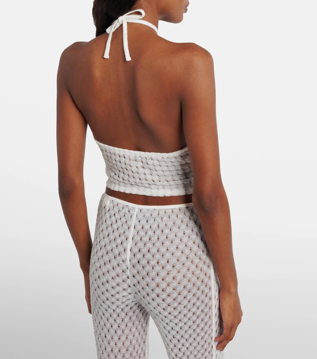 Missoni - Open-knit lamé wide-leg pants