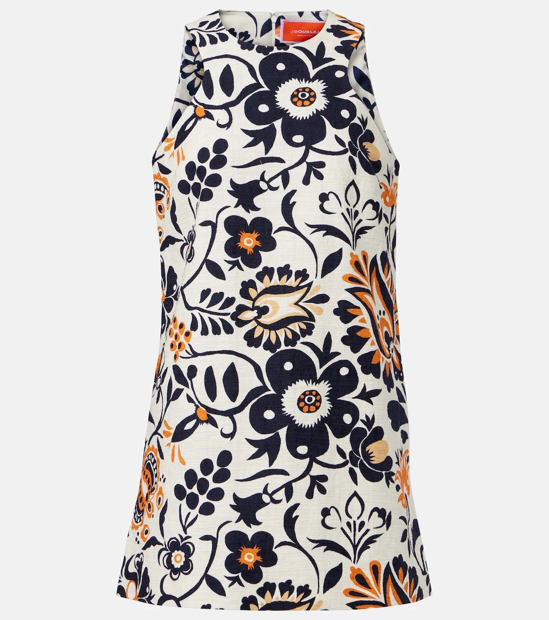 La DoubleJ - Racer printed cotton poplin minidress