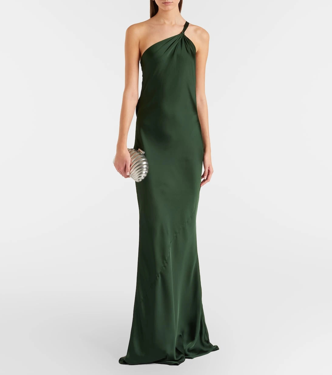 Norma Kamali - One-shoulder satin gown