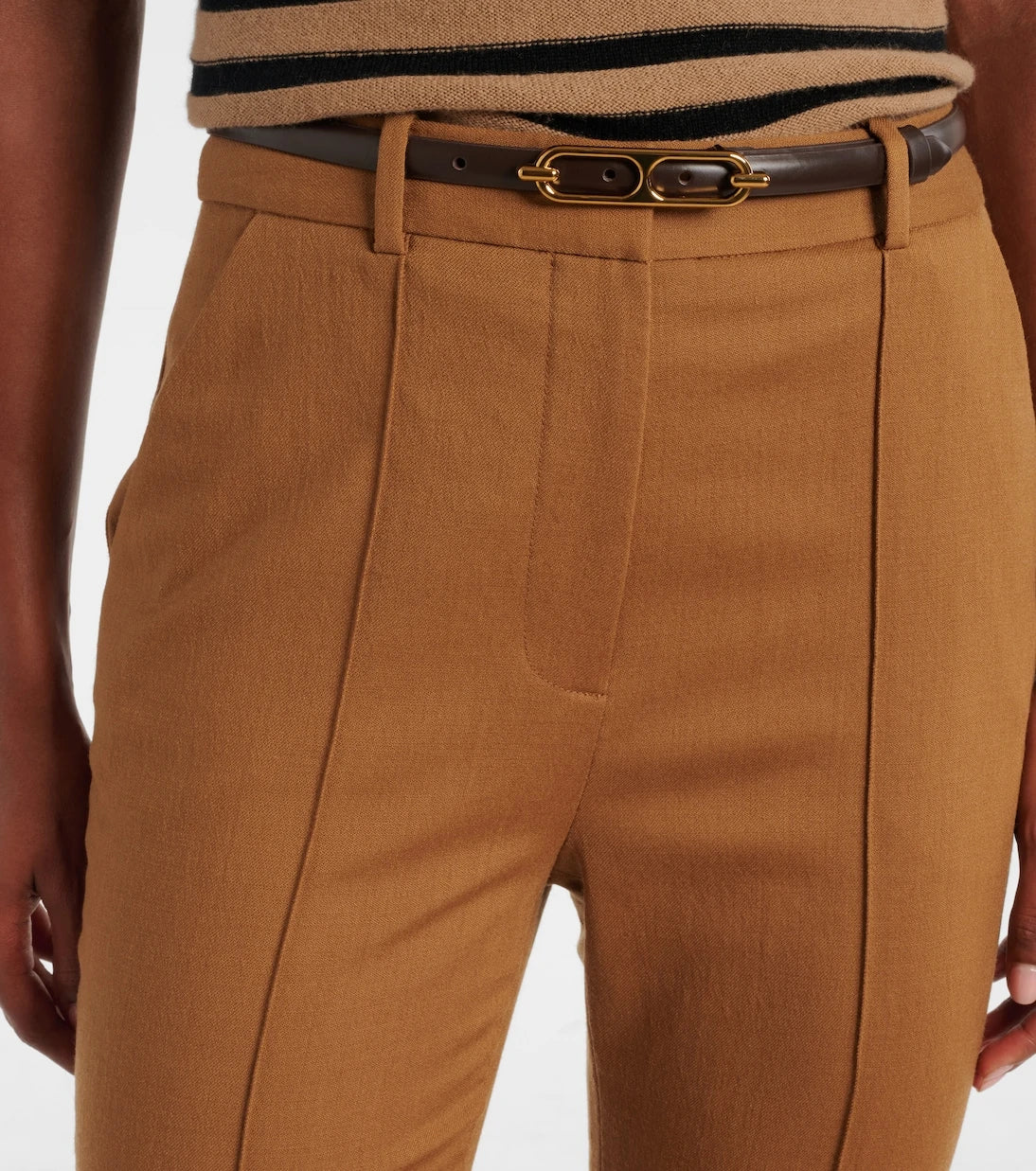 Veronica Beard - Gracie belted wool flared pants