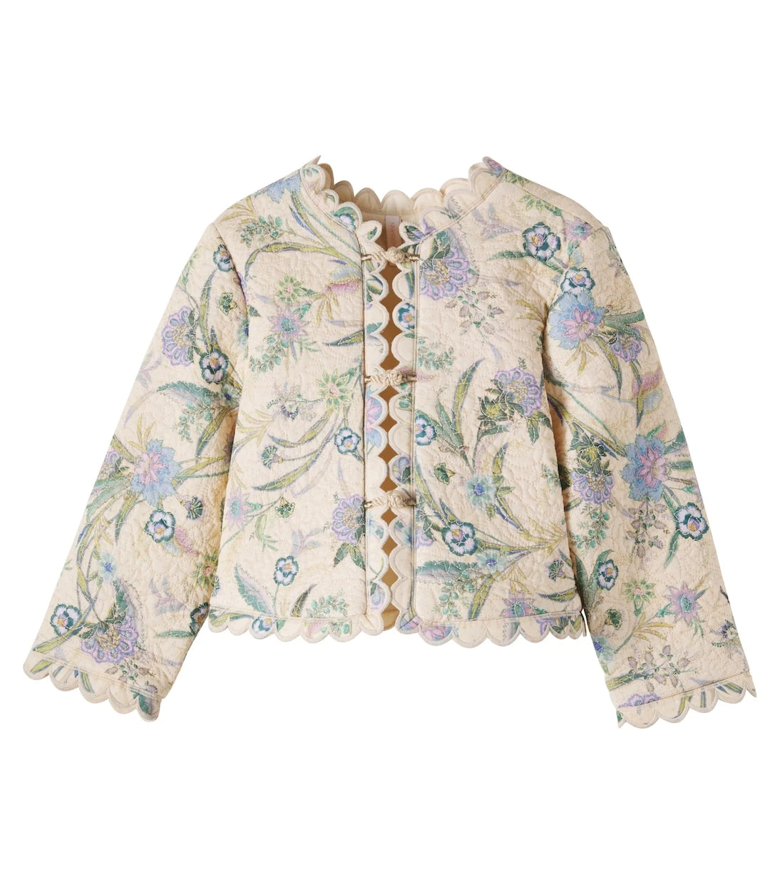 Zimmermann Kids - Indra floral scalloped cotton jacket