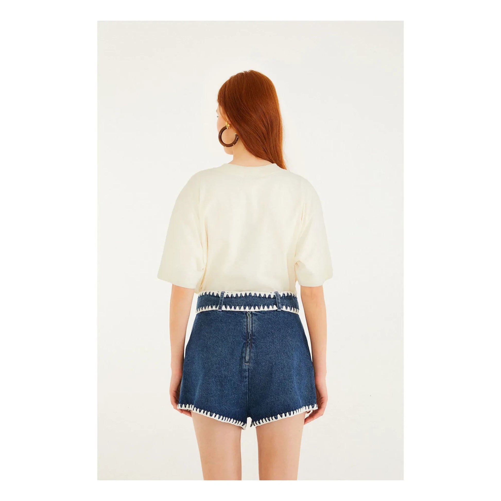 Farm Rio - Crochet Denim Short | Blue