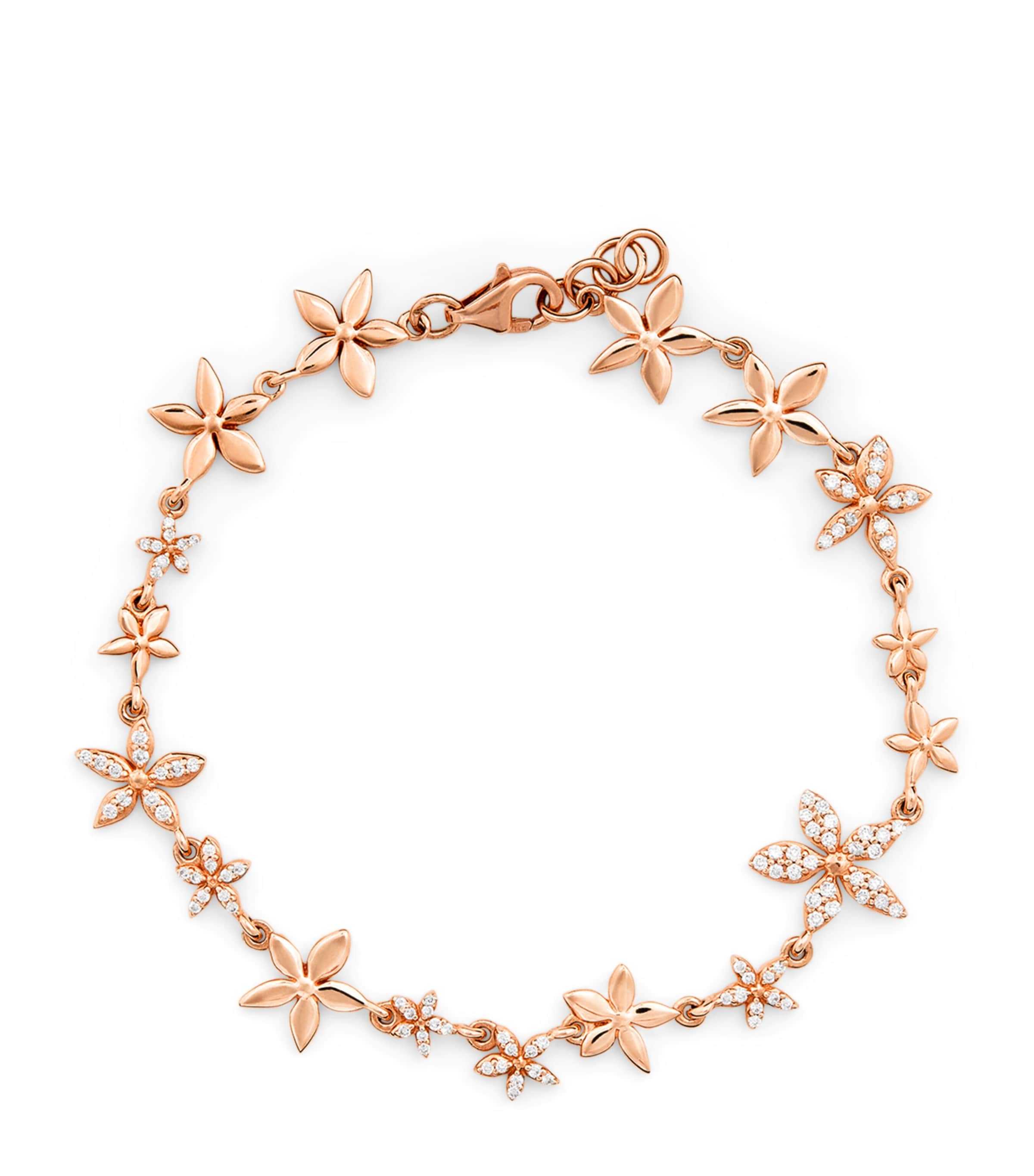 Rose Gold and Diamond Apple Seed Bracelet
