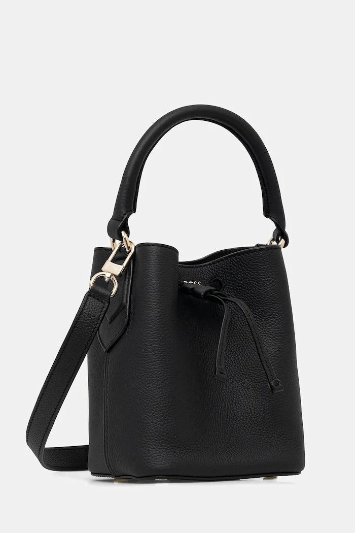 Кожена чанта BOSS Lenah SM Bucket