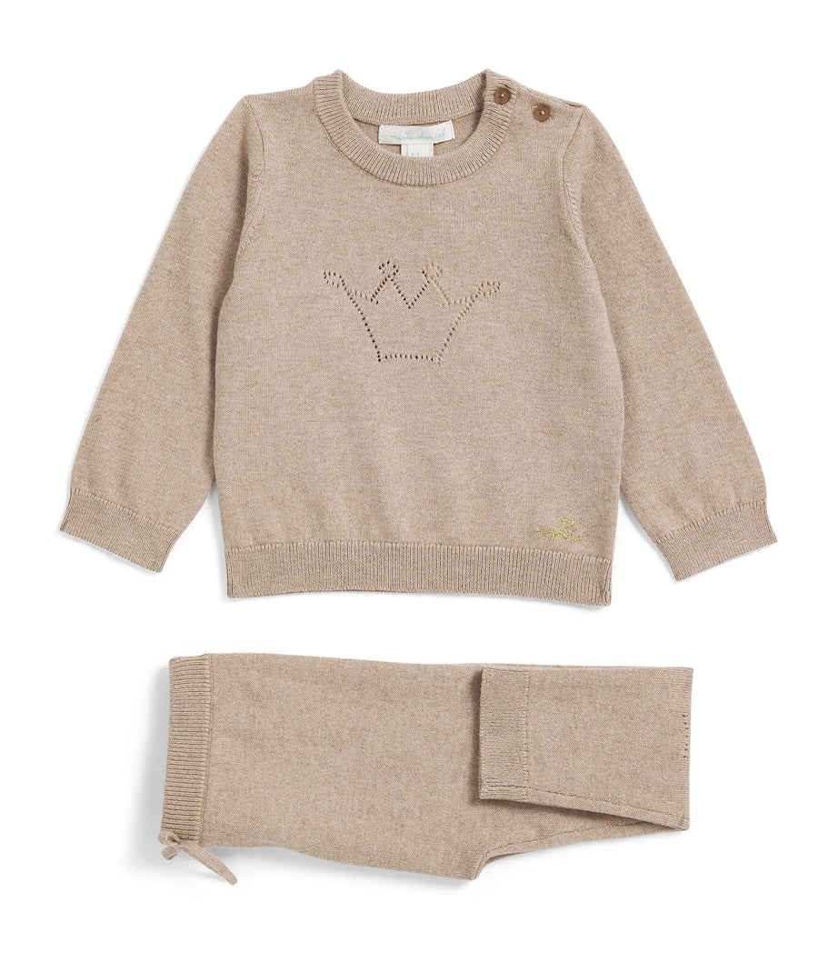 Marie-Chantal Crown Sweater and Sweatpants Set (3-24 Months)