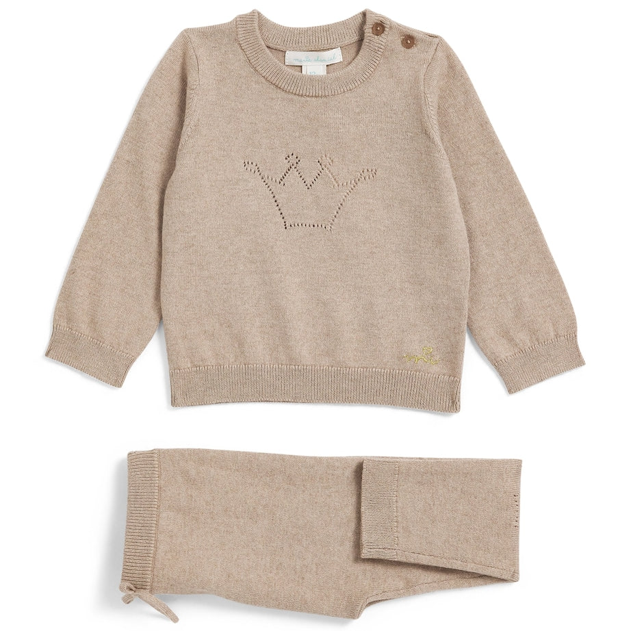Marie-Chantal Crown Sweater and Sweatpants Set (3-24 Months)