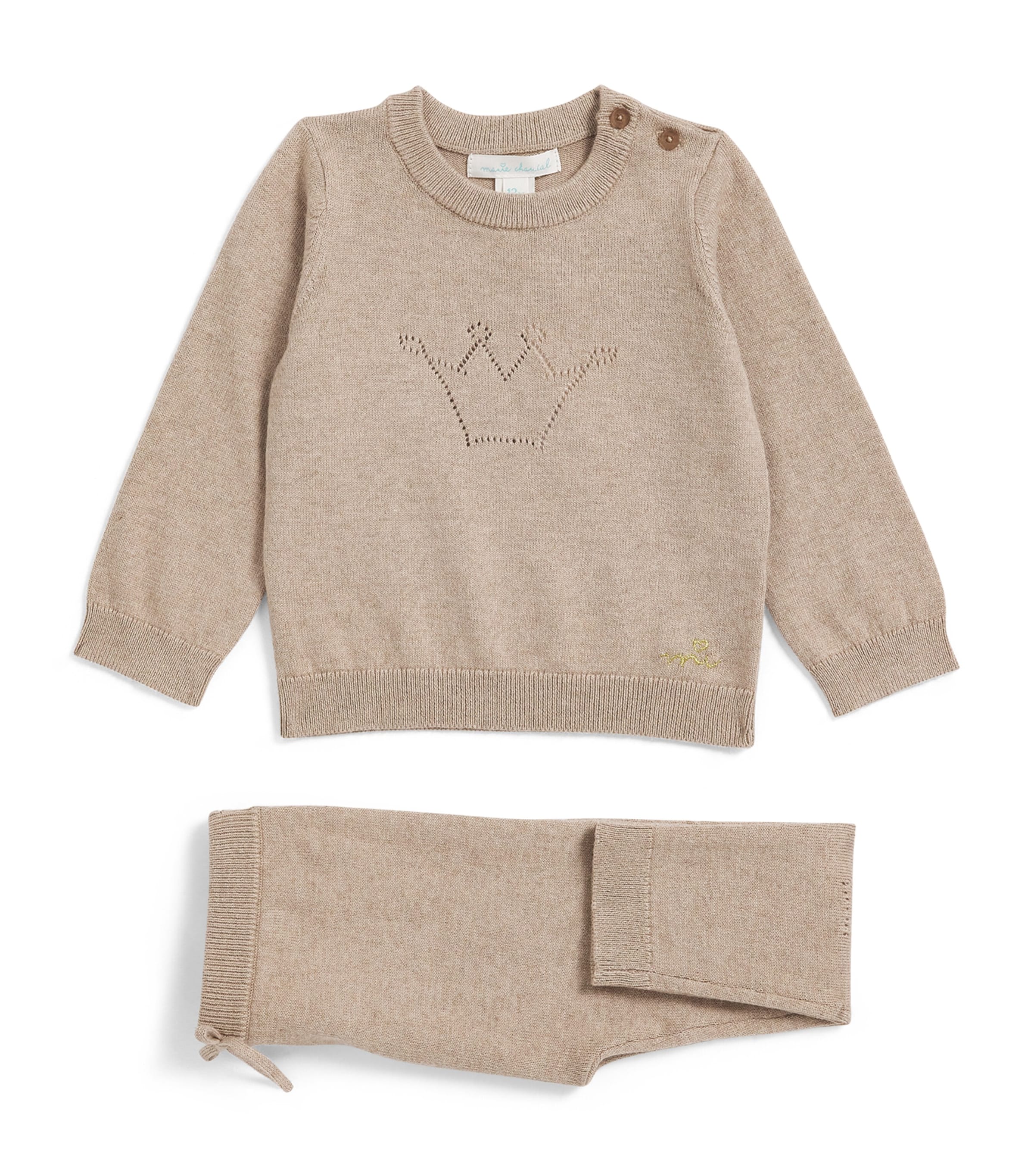 Marie-Chantal Crown Sweater and Sweatpants Set (3-24 Months)