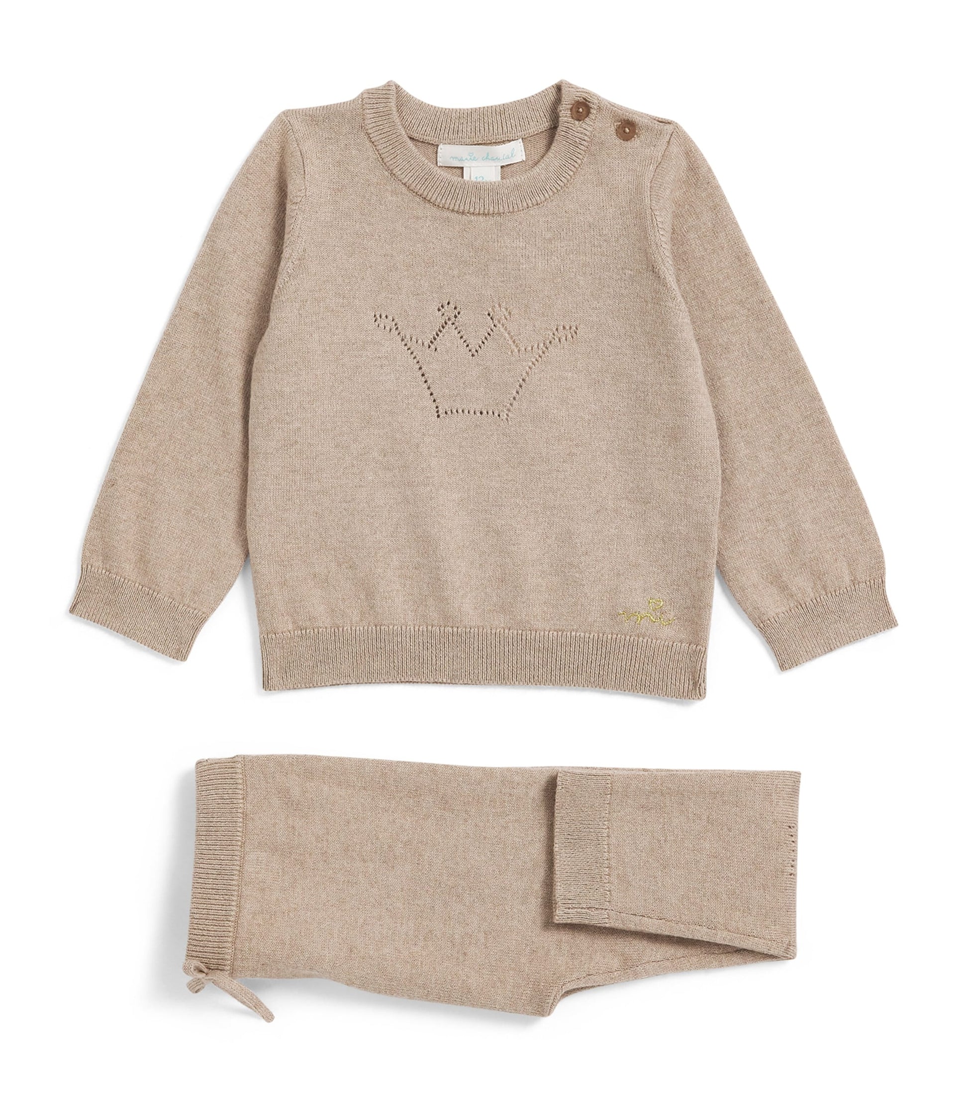 Marie-Chantal Crown Sweater and Sweatpants Set (3-24 Months)