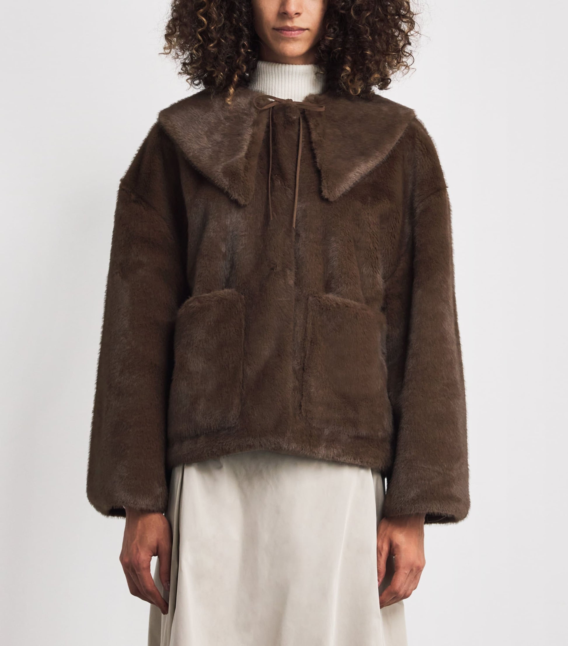 Black Faux Fur Jacquie Coat