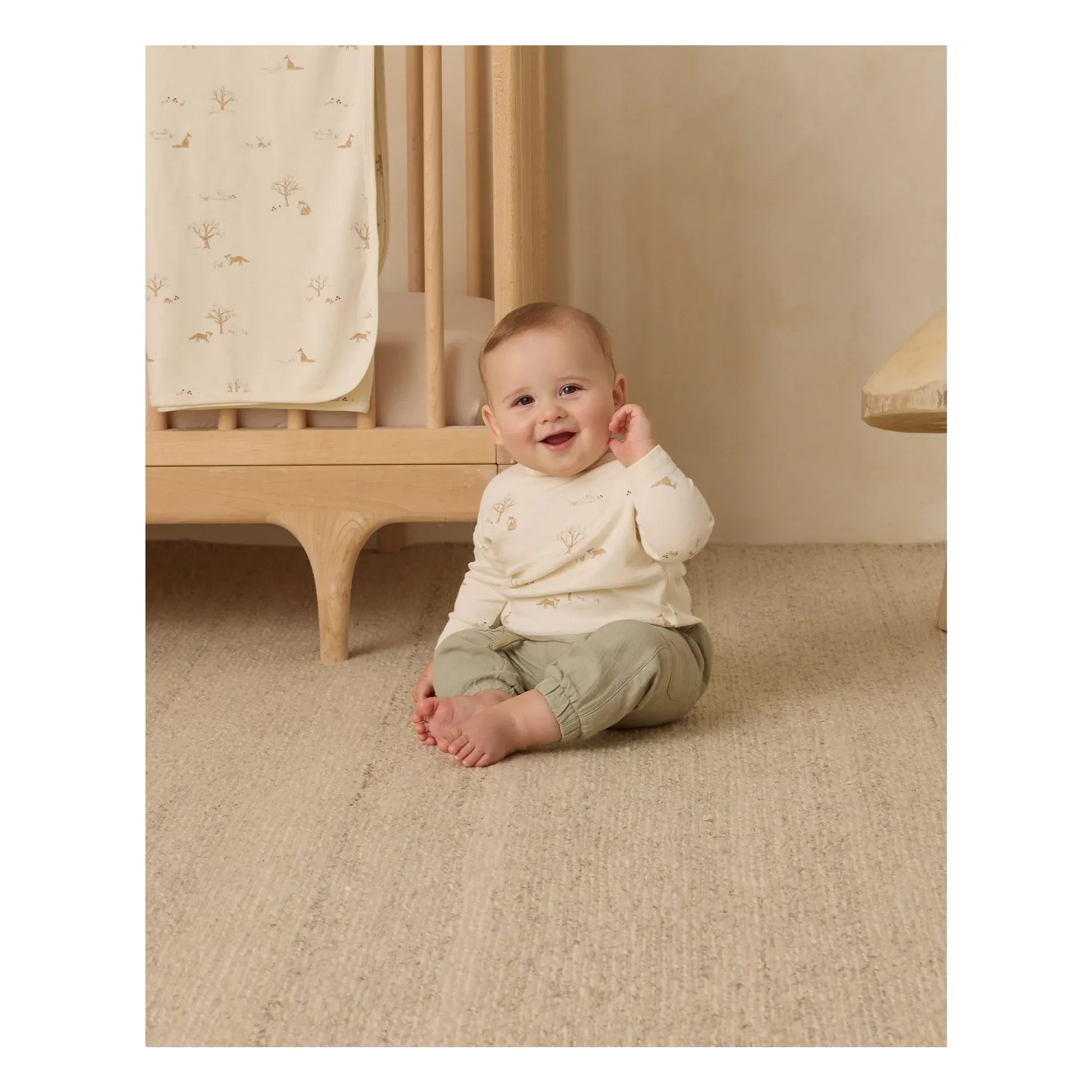 Quincy Mae - Organic cotton fox T-shirt | Ivory