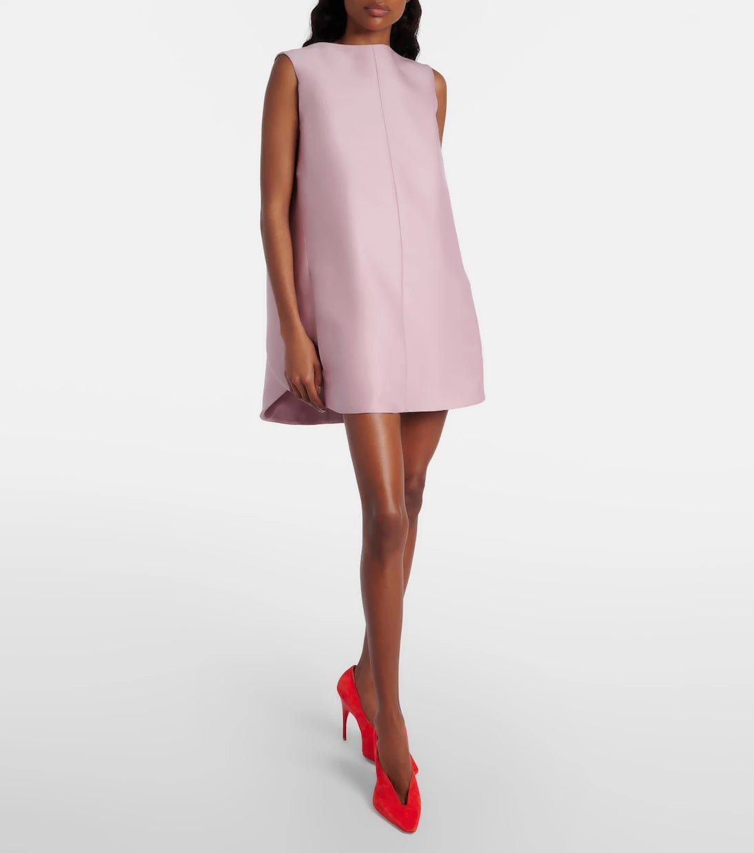 Balenciaga - İpek ve Yün Mini Elbise