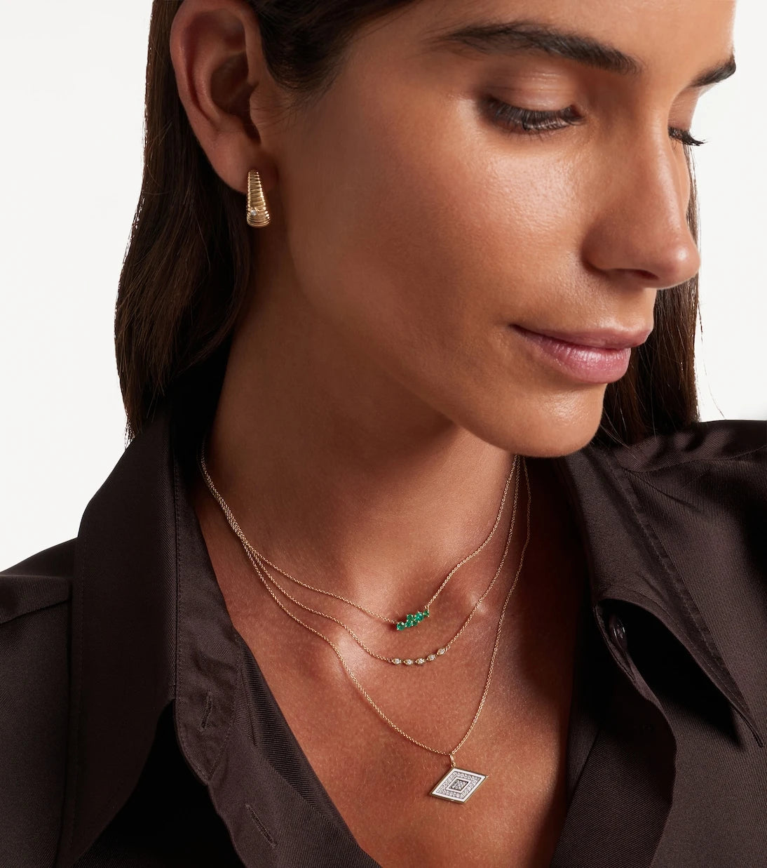 Sydney Evan - 14kt gold necklace with diamonds