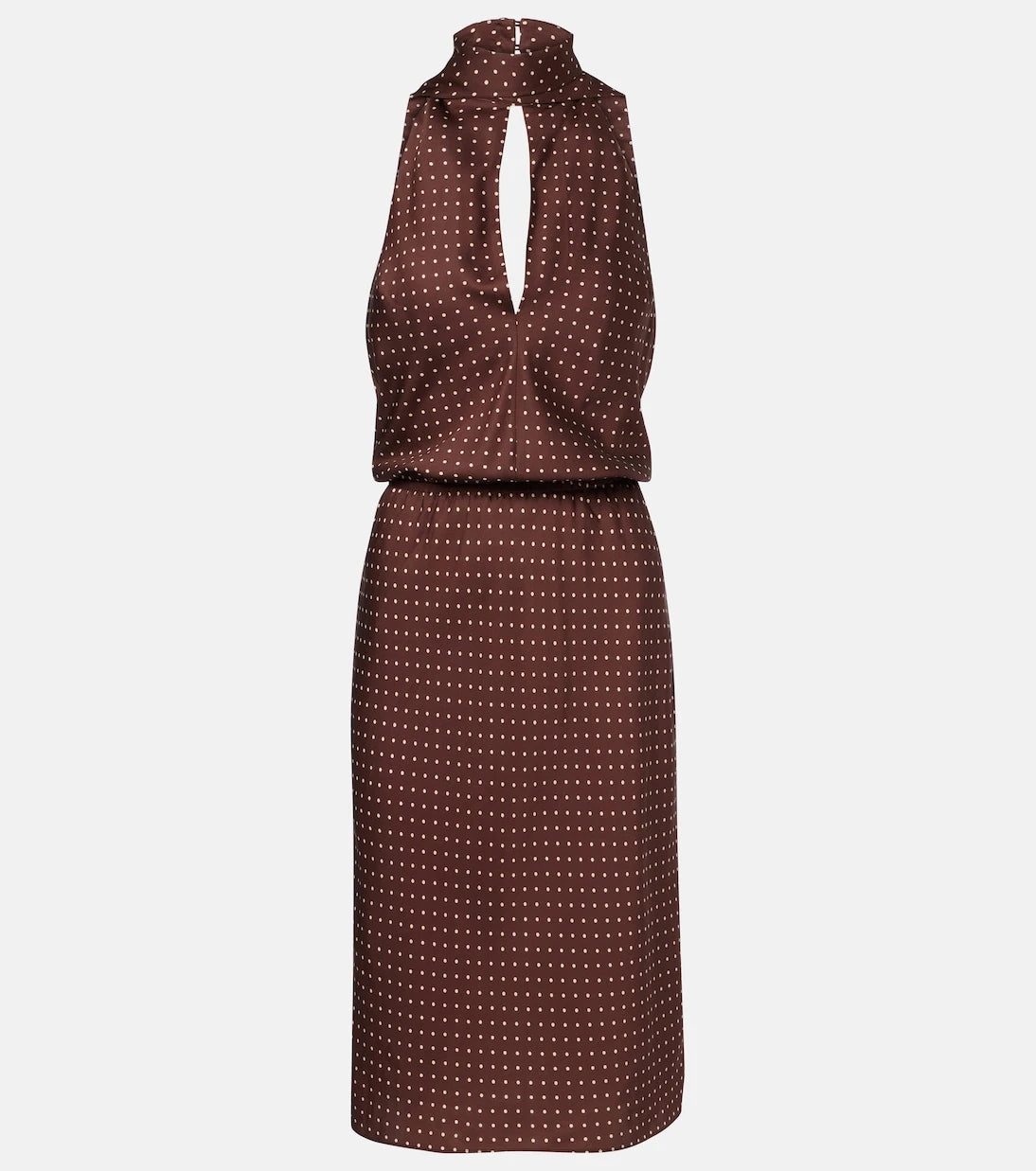 Posse - Phoebe polka-dot halterneck midi dress