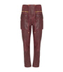 Brown Lambskin Cargo Trousers