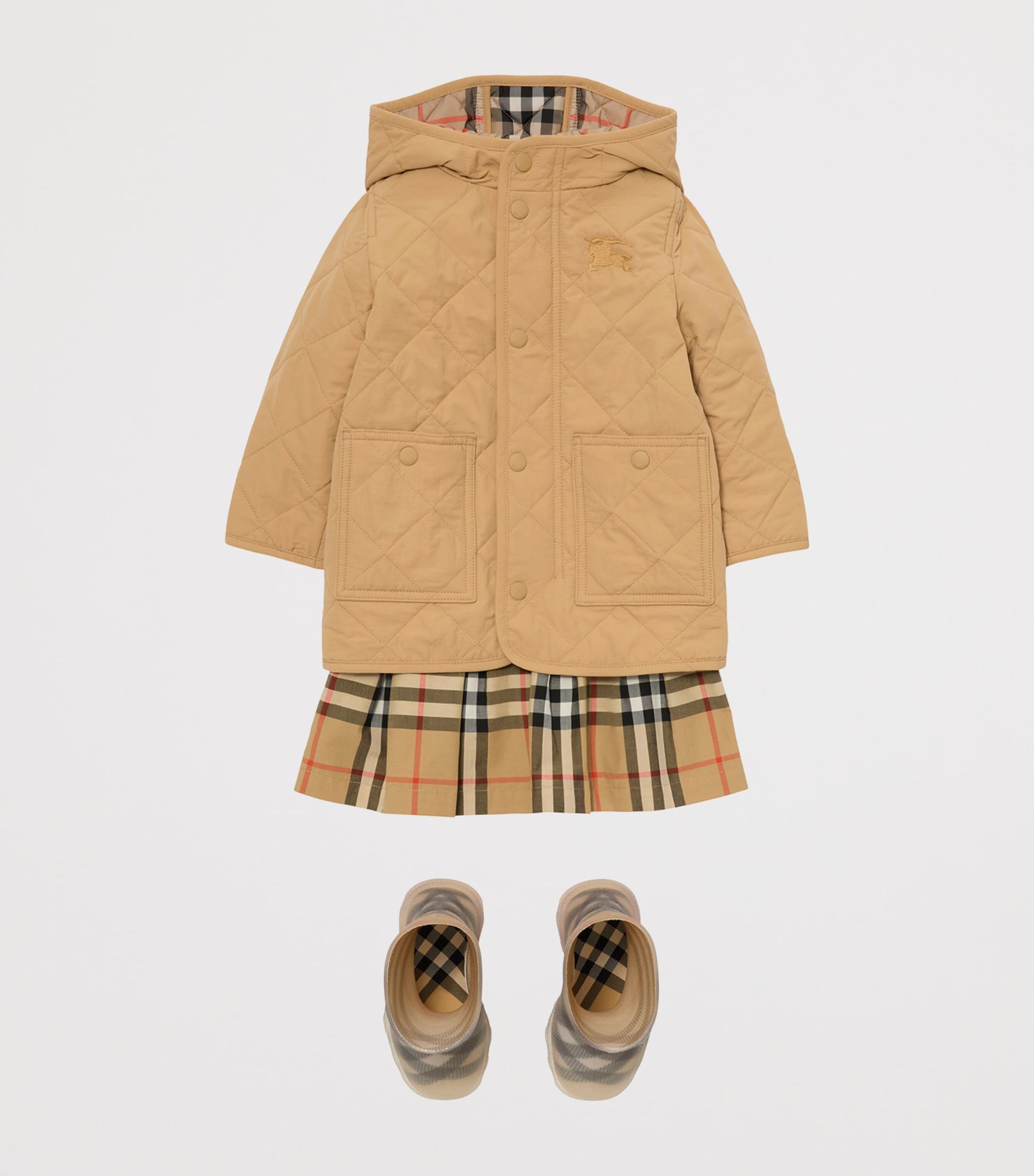 Burberry Kids Quilted EKD Coat (6-24 Months)