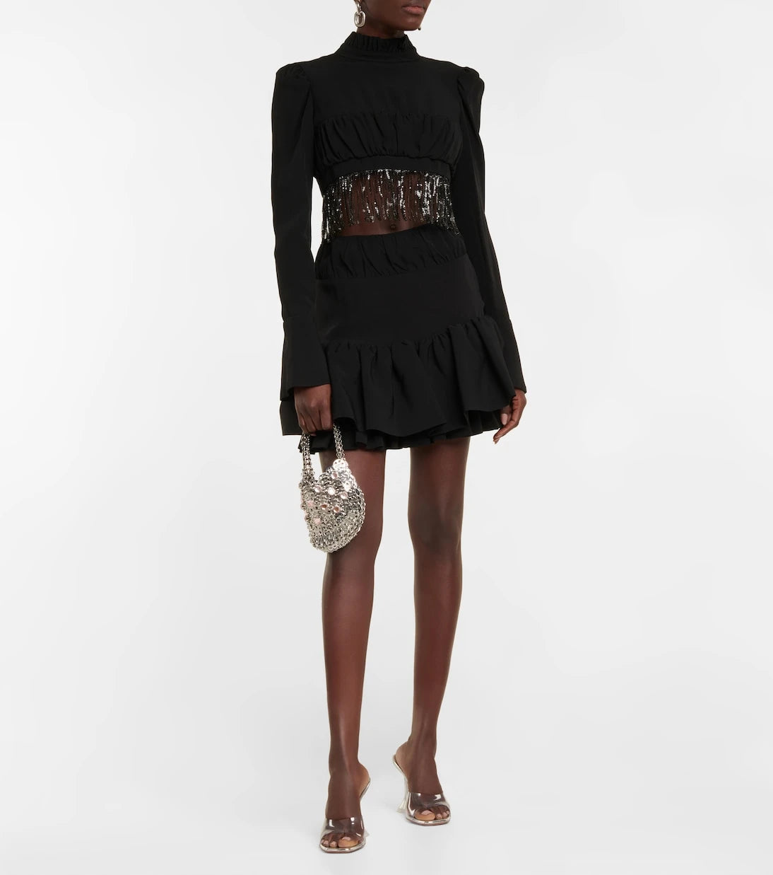 Rabanne - Embellished crop top