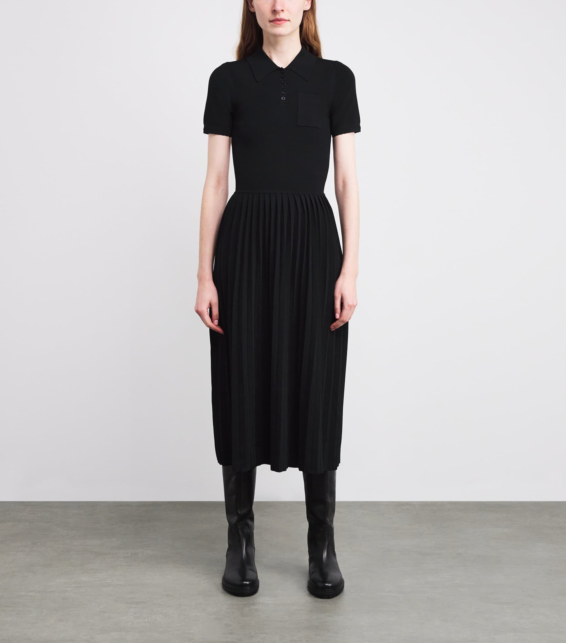 Claudie Pierlot Black Knitted Midi Dress