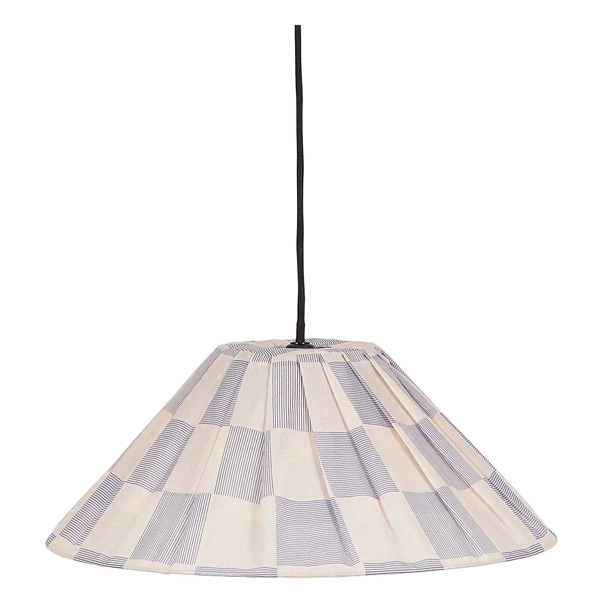 Nobodinoz - Ava Checks lampshade | Blue
