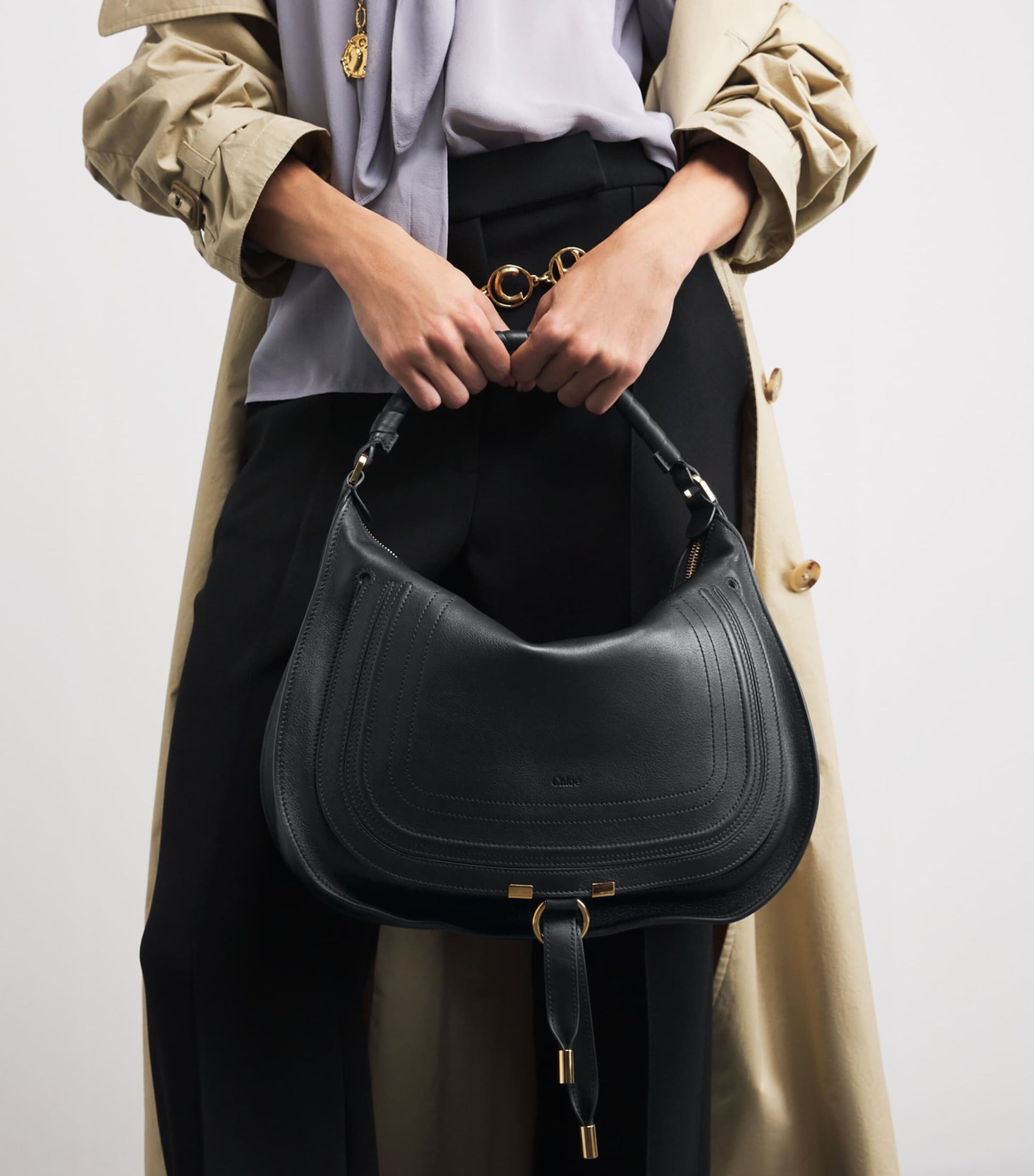 Chloé Small Leather Marcie Shoulder Bag