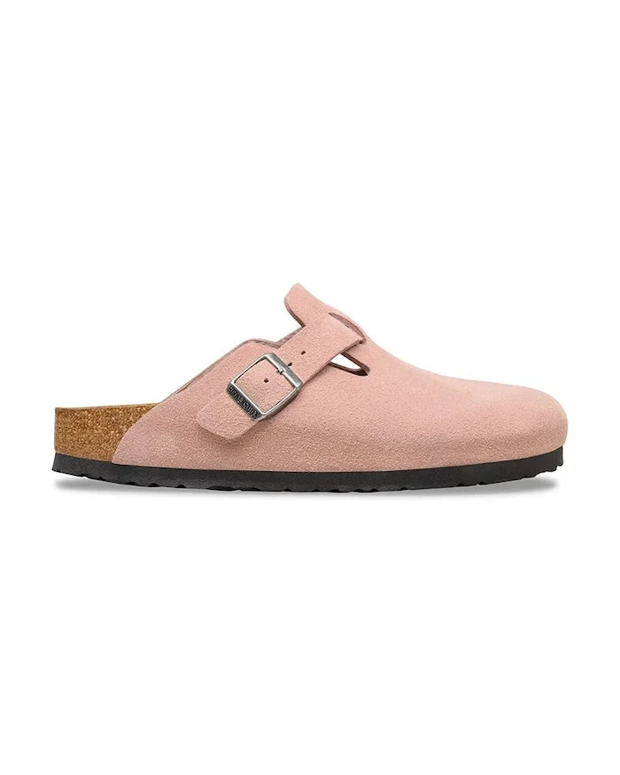 Birkenstock чехли сабо дамски от велур Boston