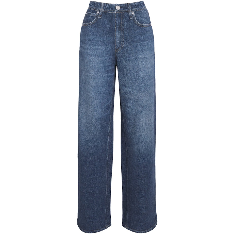 Rag & Bone Blue Miramar Low-Rise Wide-Leg Jeans