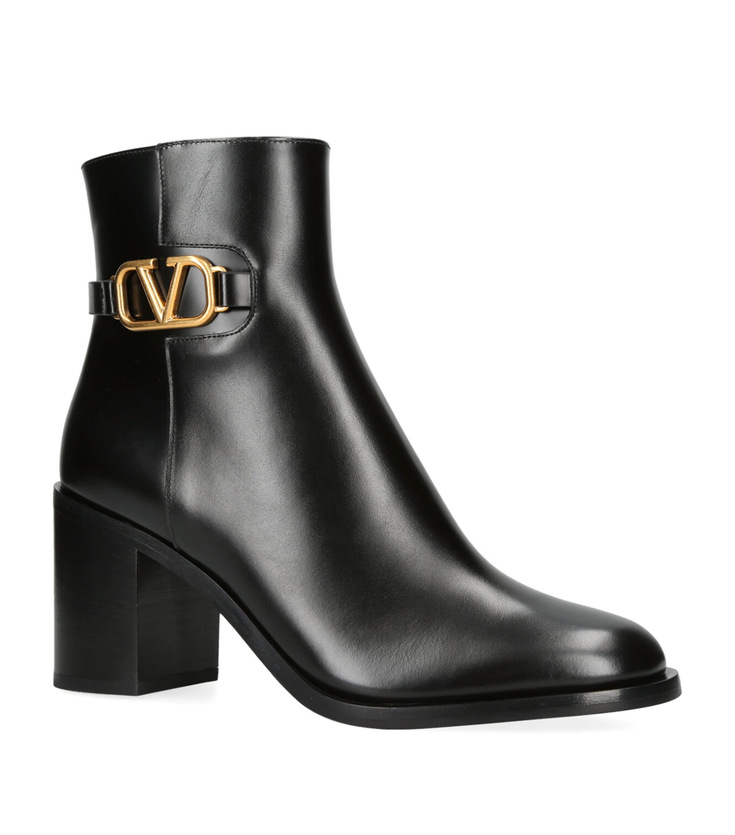 Valentino Garavani Black VLogo Signature Ankle Boots 75