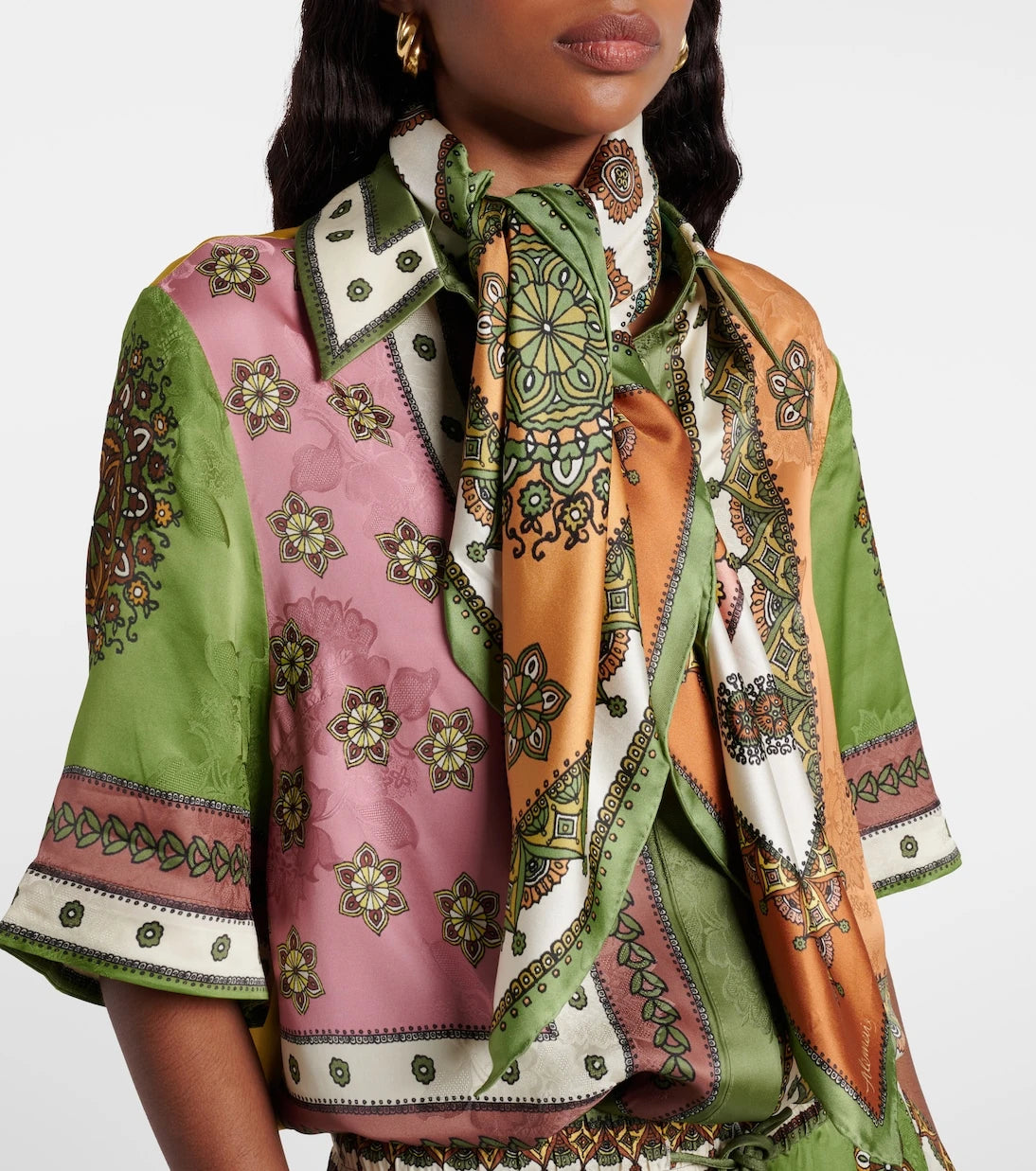 Alémais - Contina Tiles silk scarf