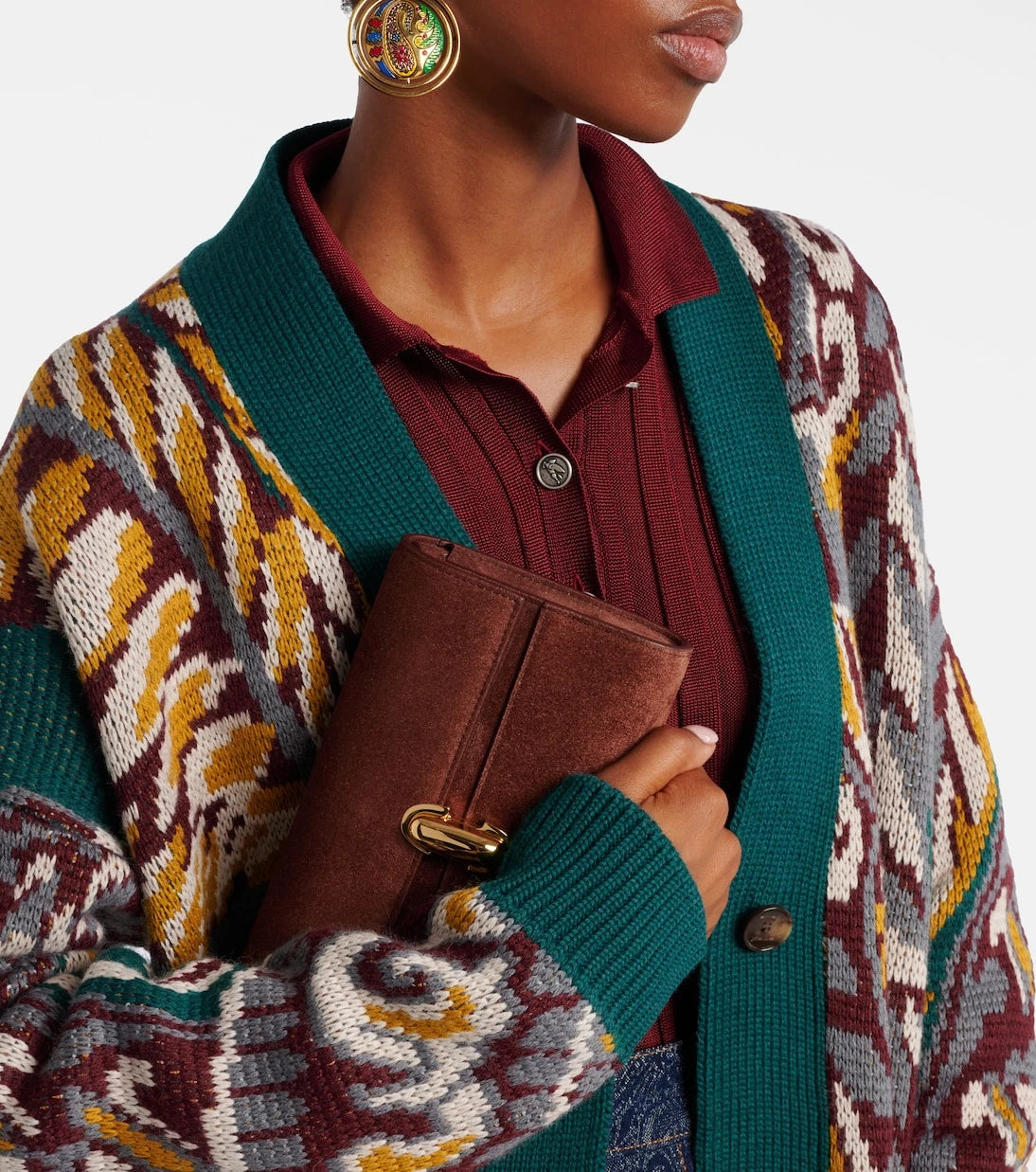 Savette - Symmetry Mini suede shoulder bag