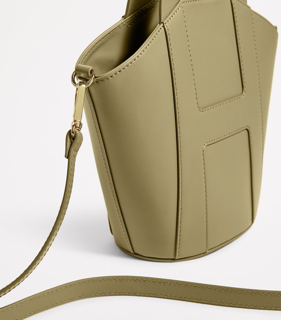 Green Grab Leather Tote Bag