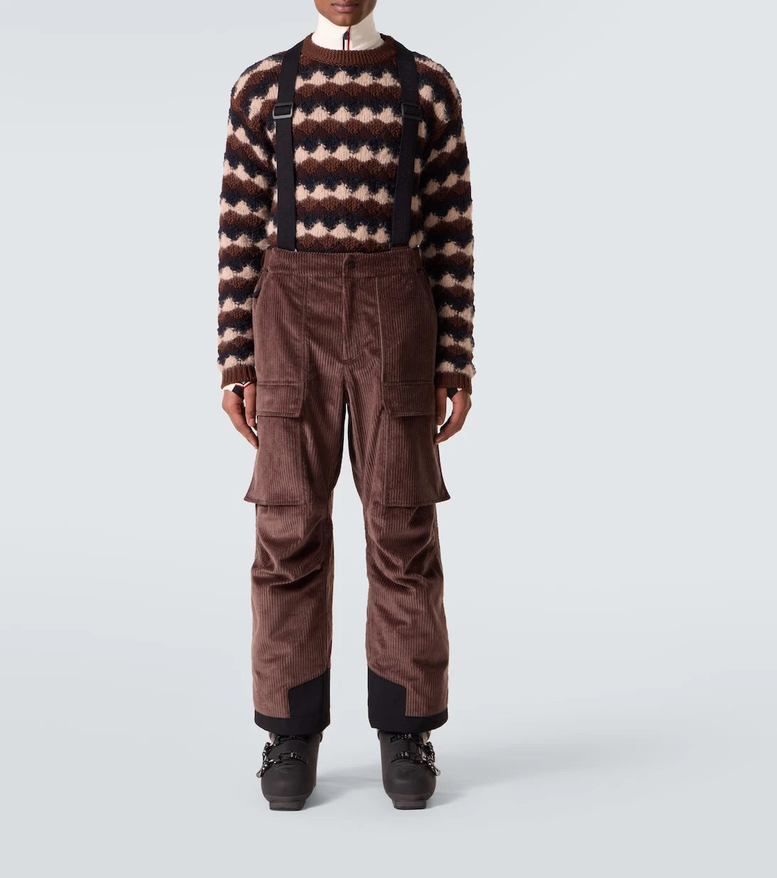 Moncler Grenoble - Cotton corduroy ski salopettes