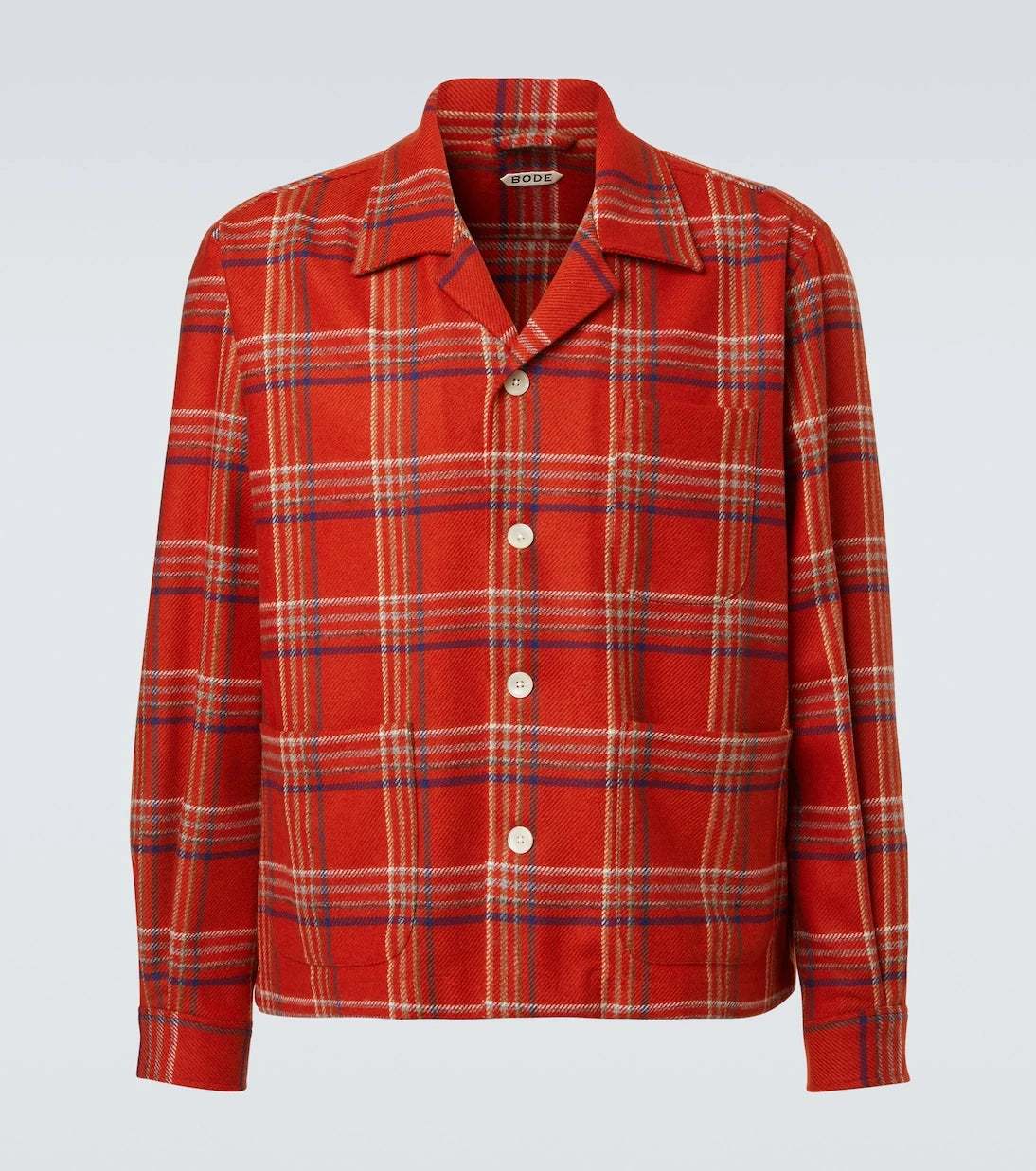 Bode - Gable plaid wool flannel overshirt