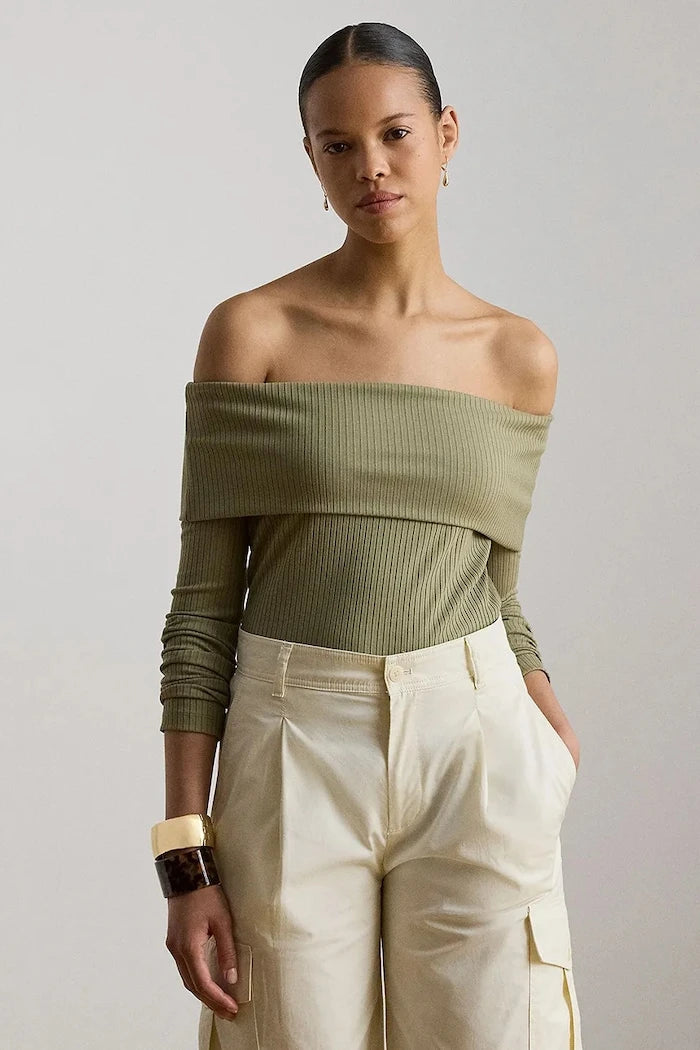 Lauren Ralph Lauren uzun kollu kadın viskon bluz