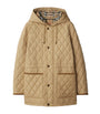 Beige Water-Resistant Quilted Parka
