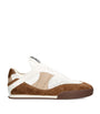 Brown Leather Kick Sneakers