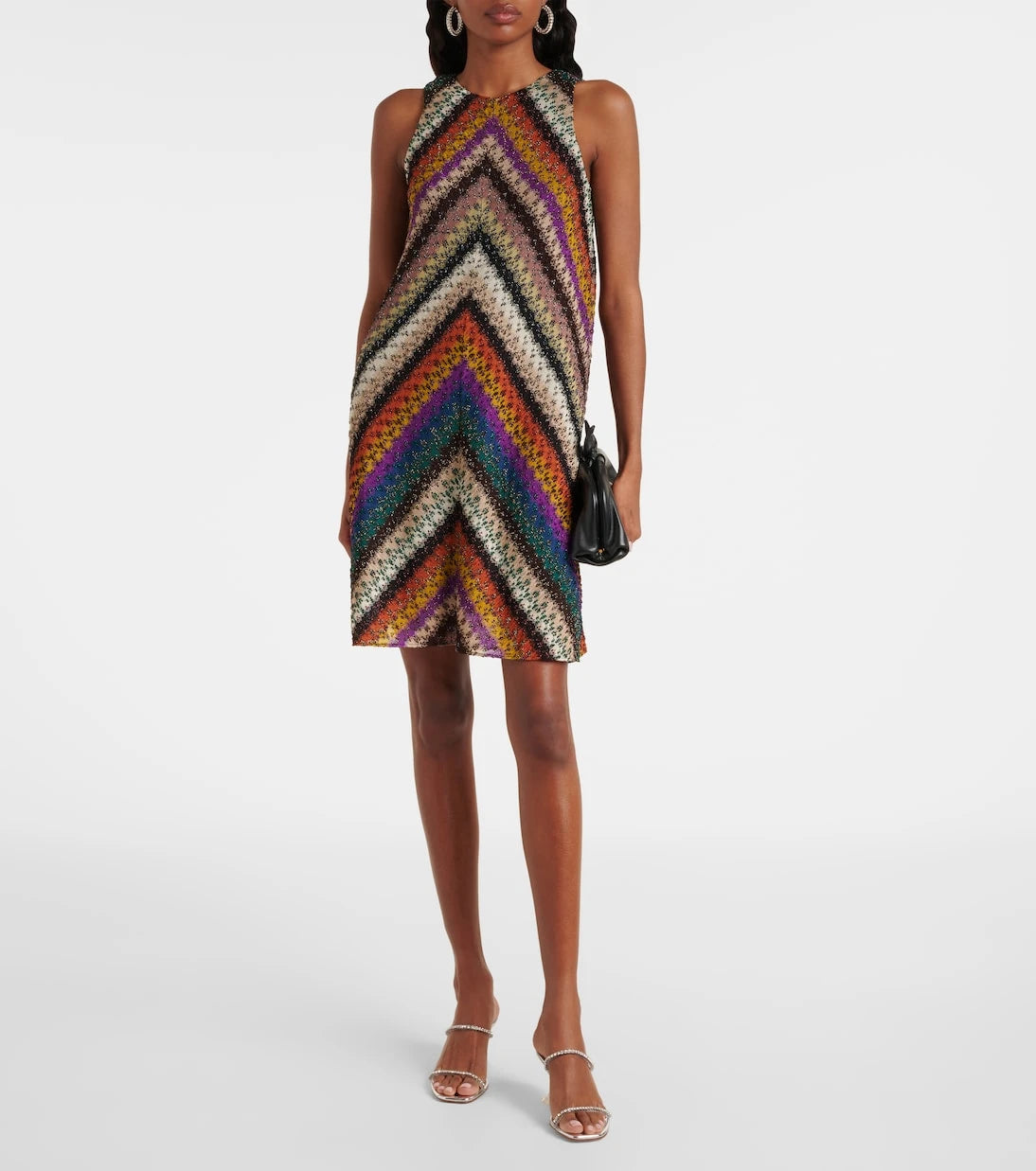 Missoni - Zigzag knitted lamé minidress