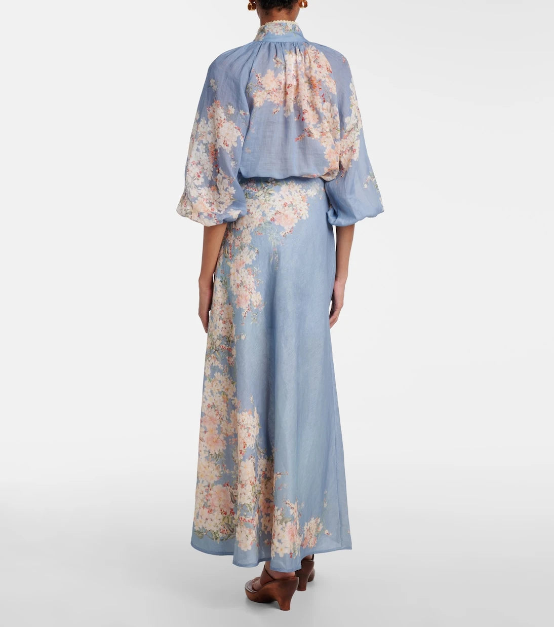 Zimmermann - Cascadian floral linen maxi skirt