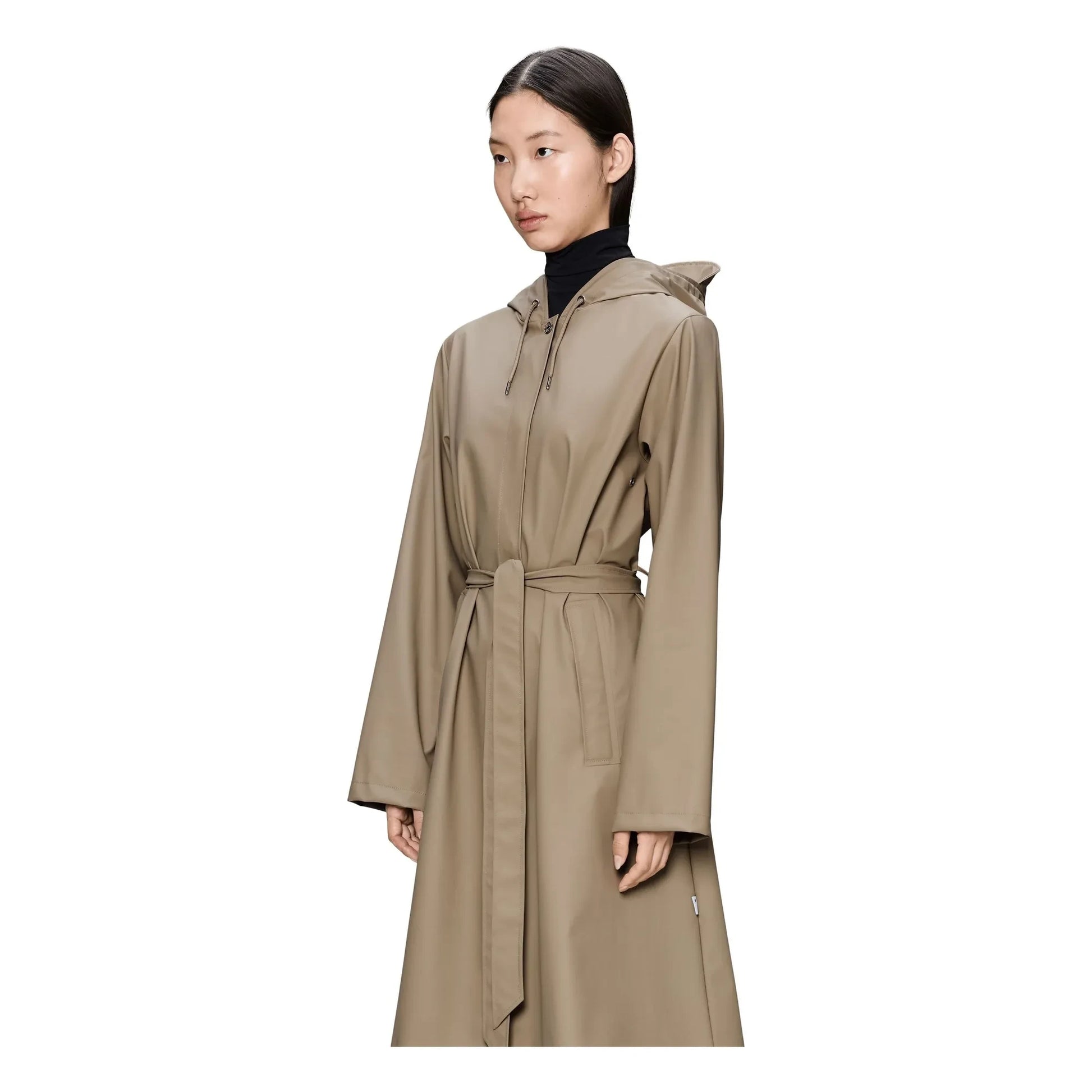 Rains - A-Line W3 Long Jacket | Beige