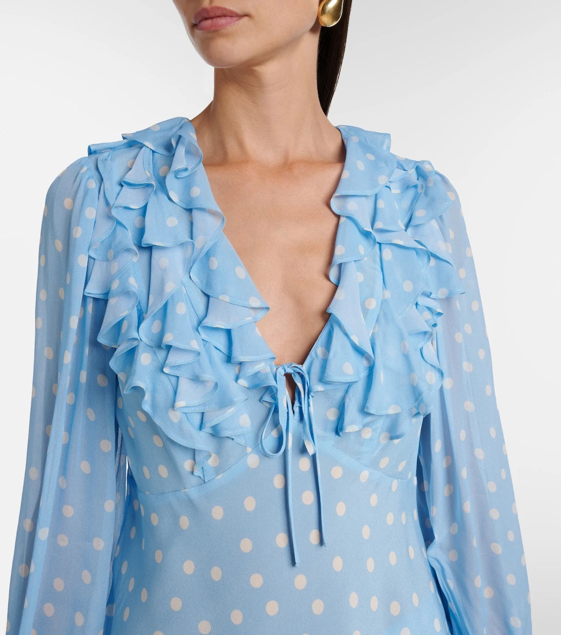 Rixo - Lasca polka-dot silk top