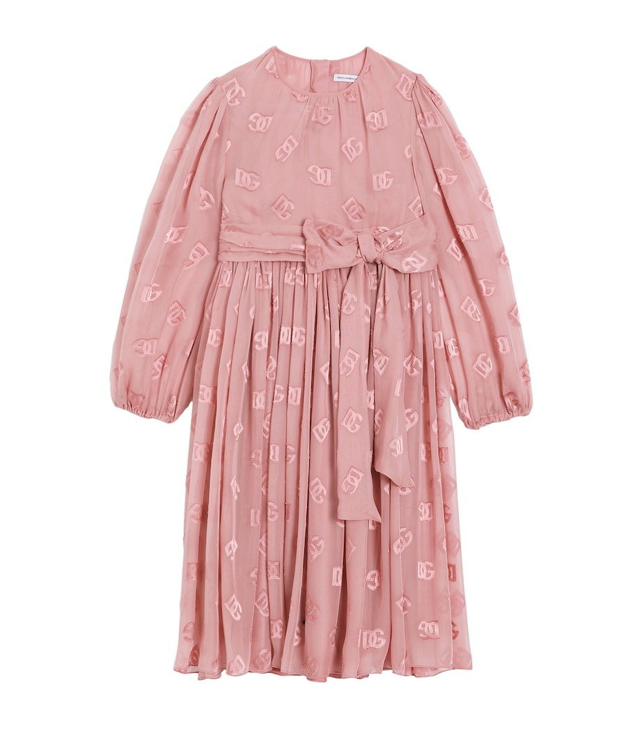 Dolce & Gabbana Kids Satin DG Logo Dress (8-12+ Years)
