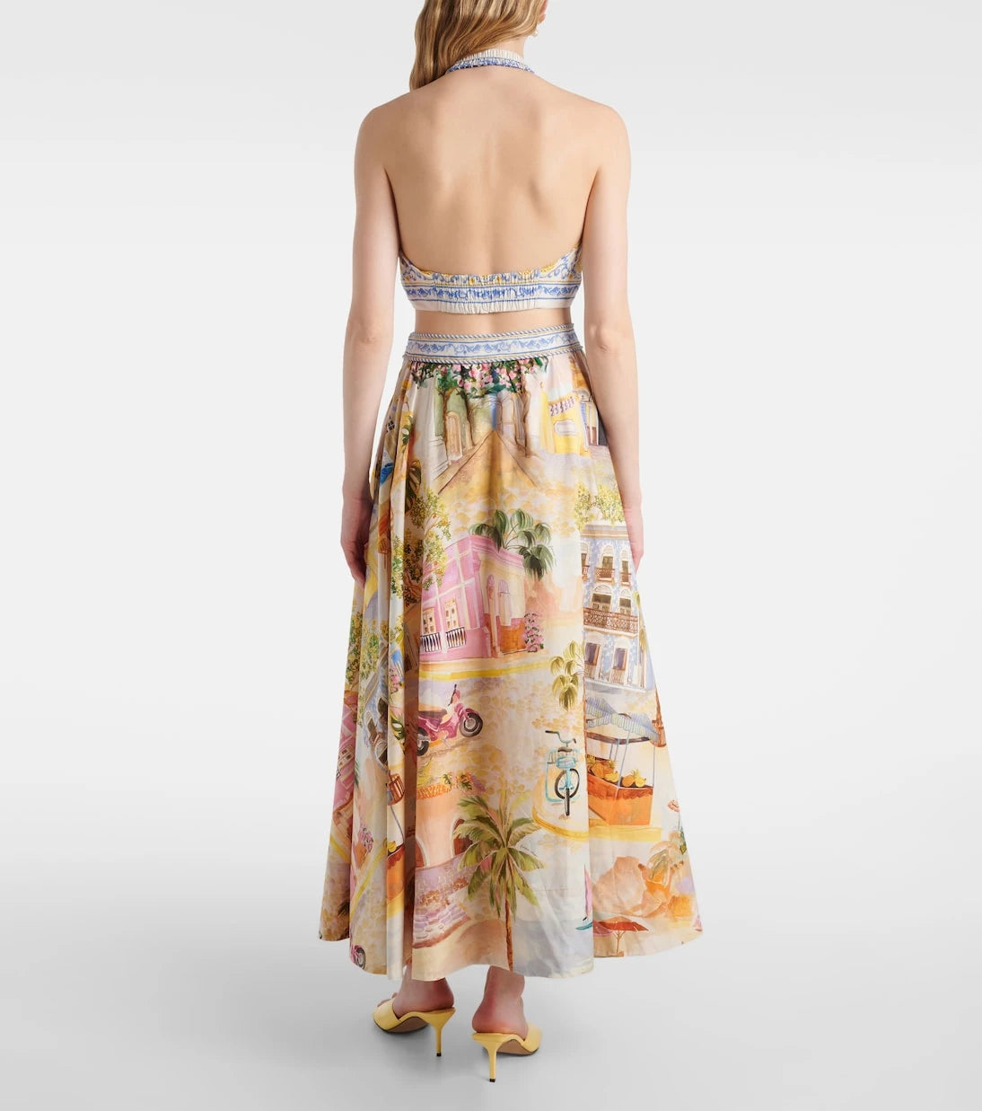 Farm Rio - Printed cotton bra top