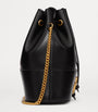 Valentino Garavani Black Leather VLogo Bucket Bag