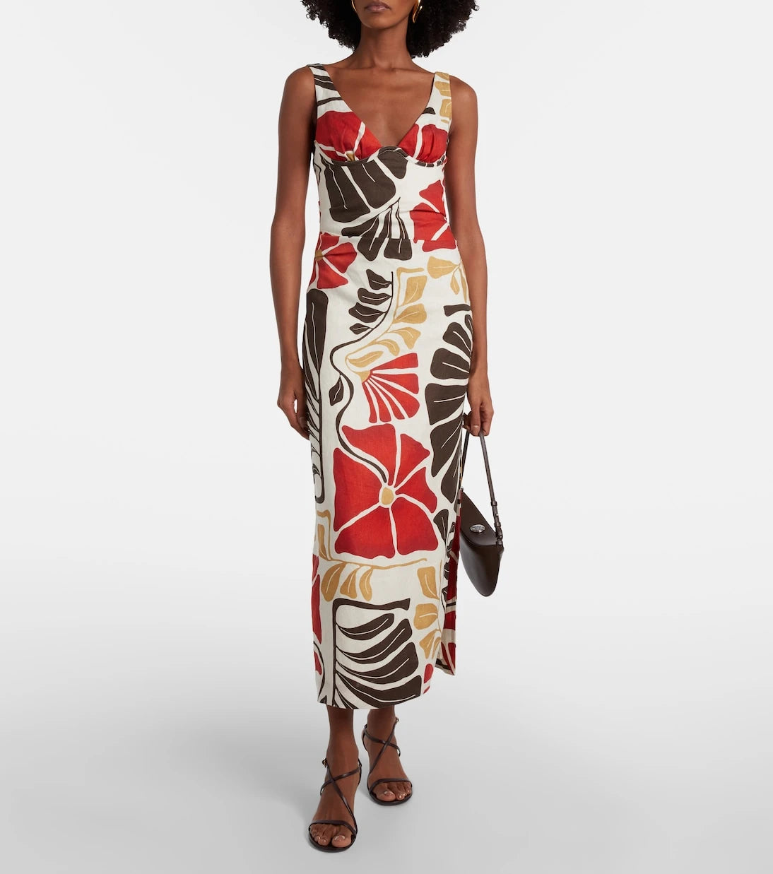 SIR - Julietta floral linen midi dress